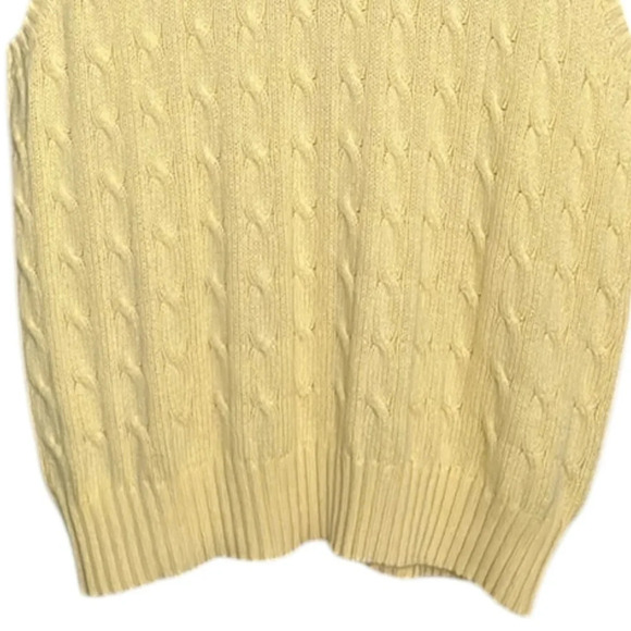 Vintage Polo RALPH LAUREN Cable Knit Sweater Vest Golf Sporty Preppy Size Large - Picture 3 of 10
